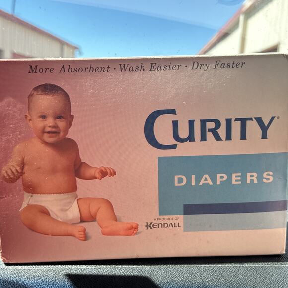 Vintage 1970s Curity Diapers New Sealed 21x40 Gauze diapers - Picture 1 of 7
